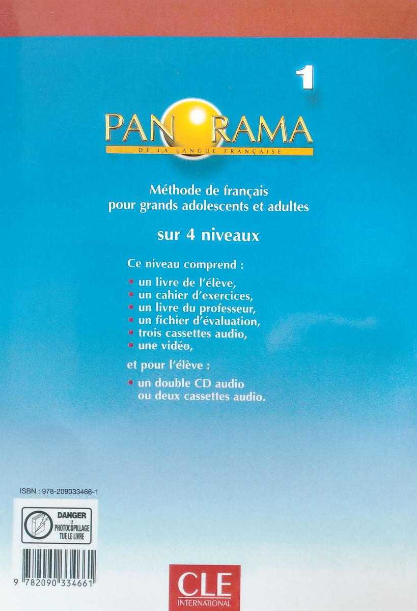 Panorama 1 Livre de l'eleve