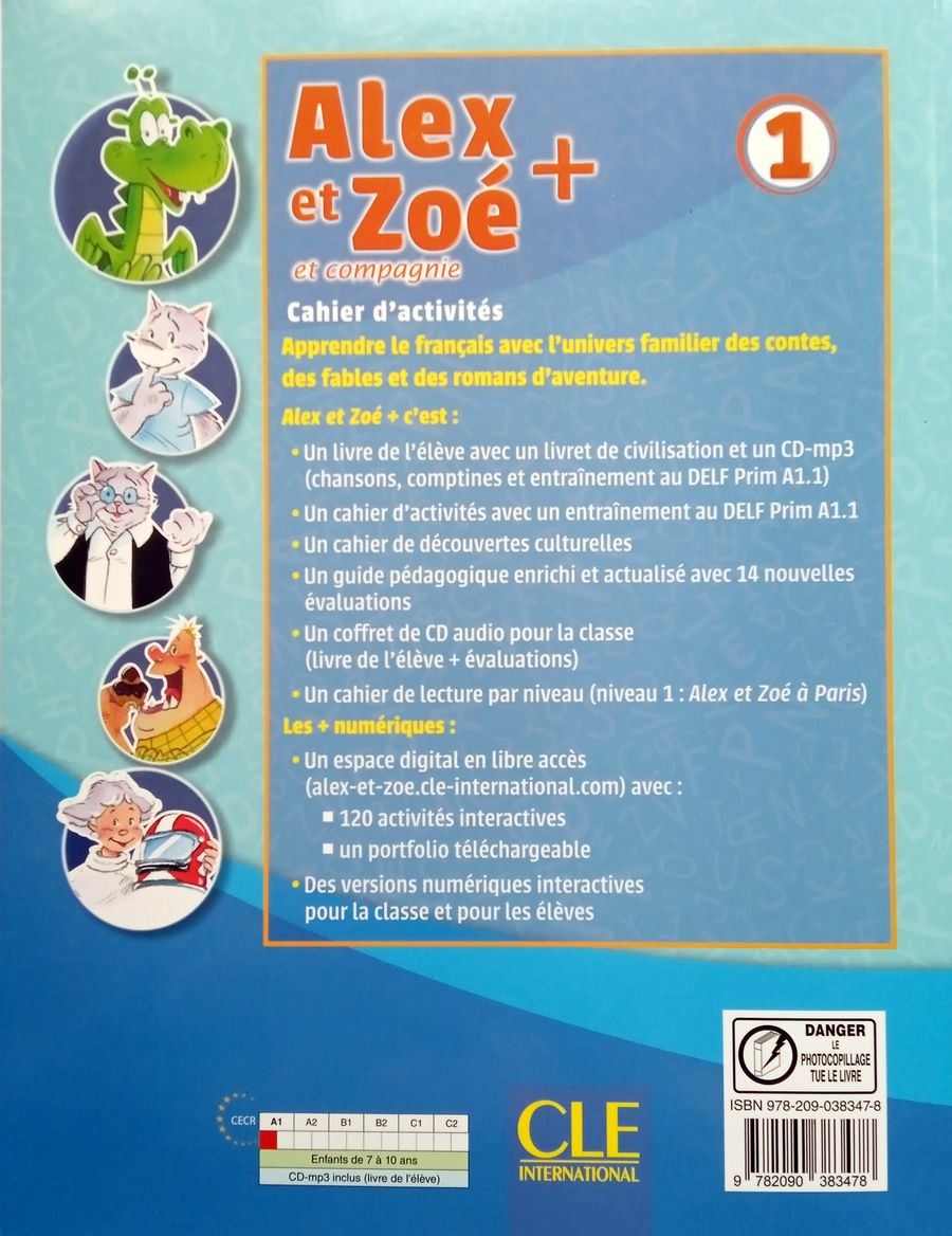 Alex et Zoe Plus 1 Cahier d'activites