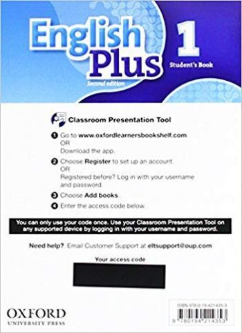 English Plus (2nd Edition) 1 Student's Book Classroom Presentation Tool (Access Card)
