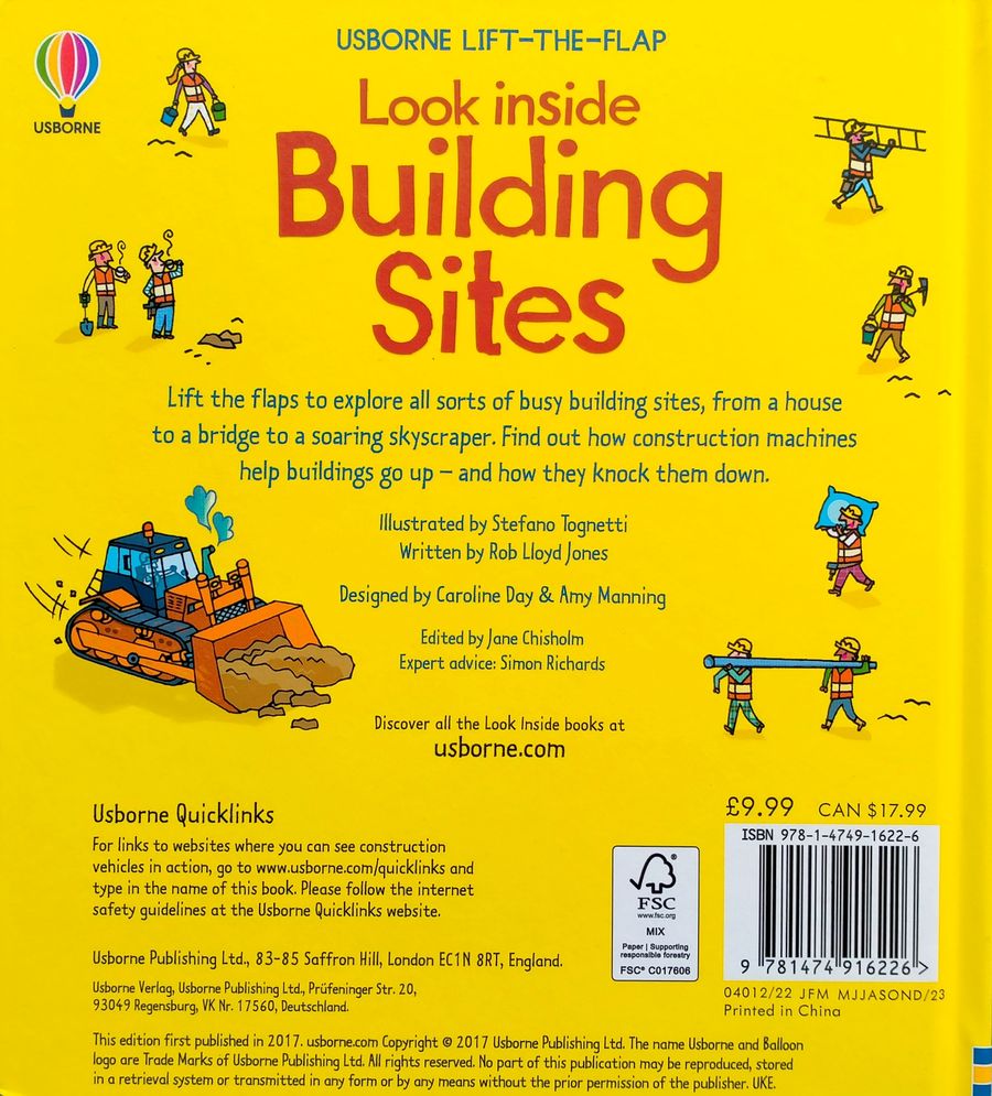 Usborne Look Inside a Building Site