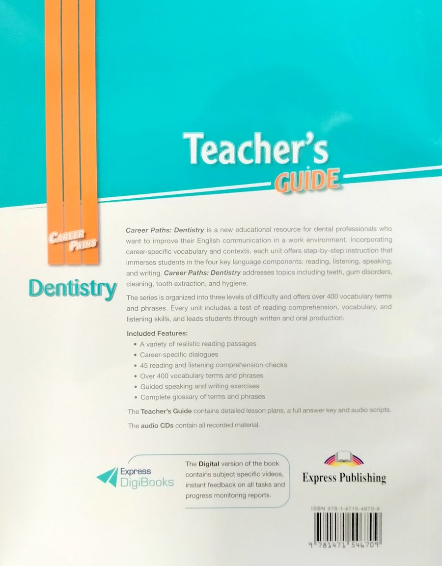 Career Paths Dentistry Teacher's Guide, Student's Book with Digibook and Online Audio