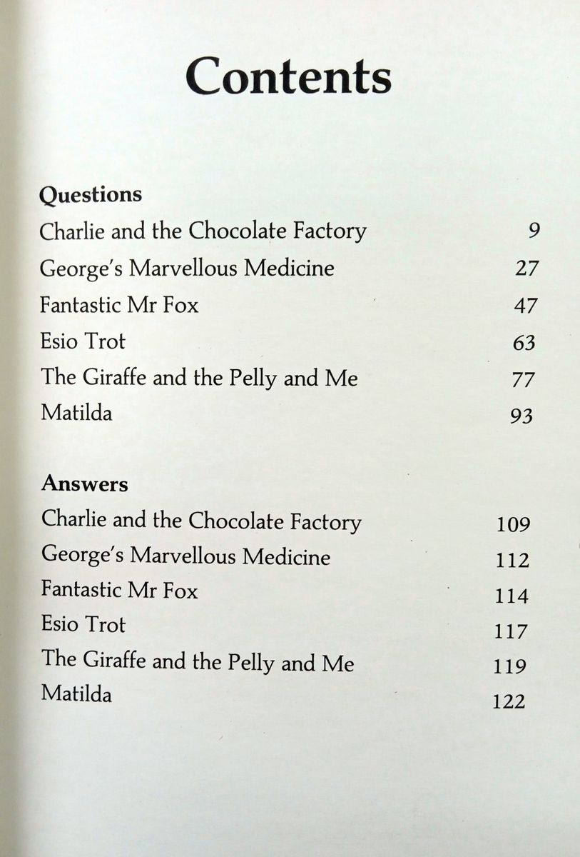 The Roald Dahl Quiz Book