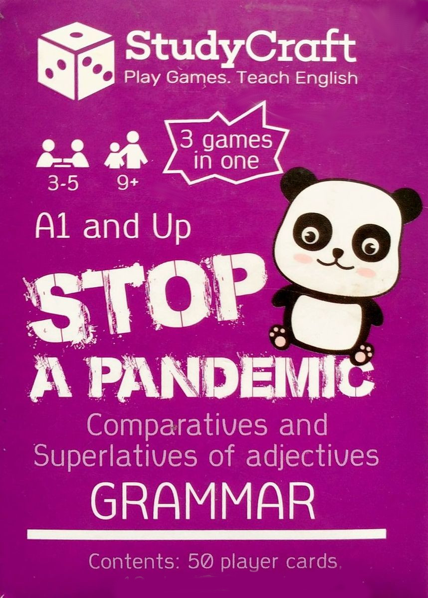 Карточная игра Stop a Pandemic Card Game to Practice Comparatives and Superlatives of adjectives