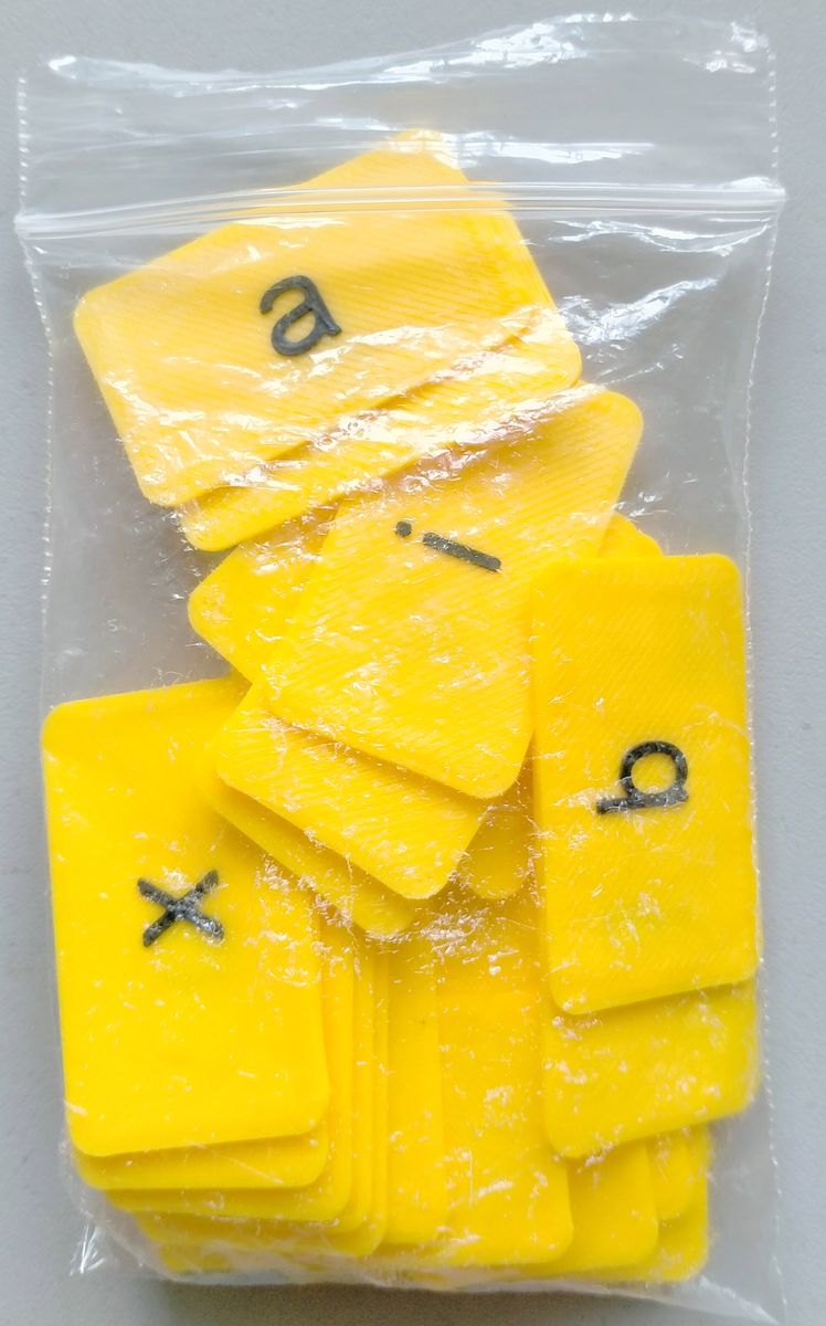 Набор букв к 3D ГрамИКу в пакетике