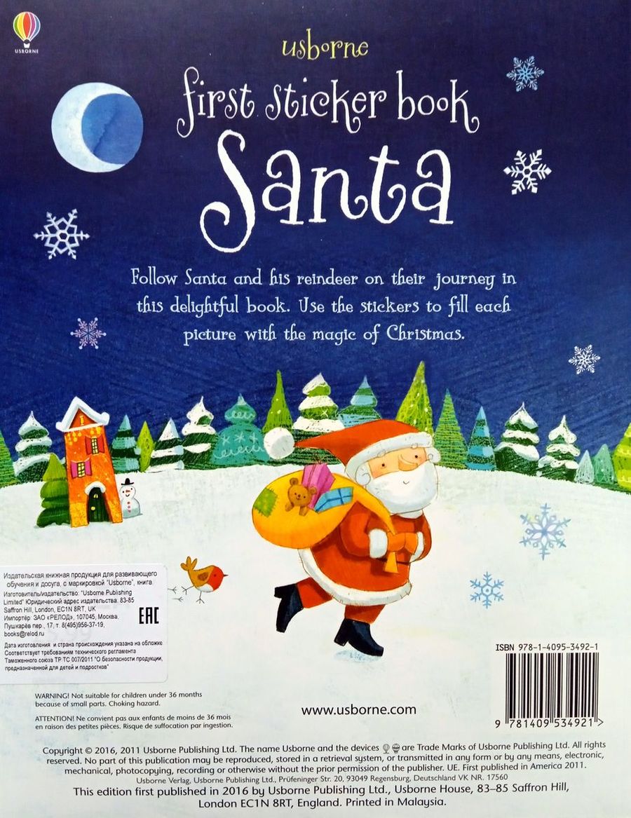 First Sticker Book Santa