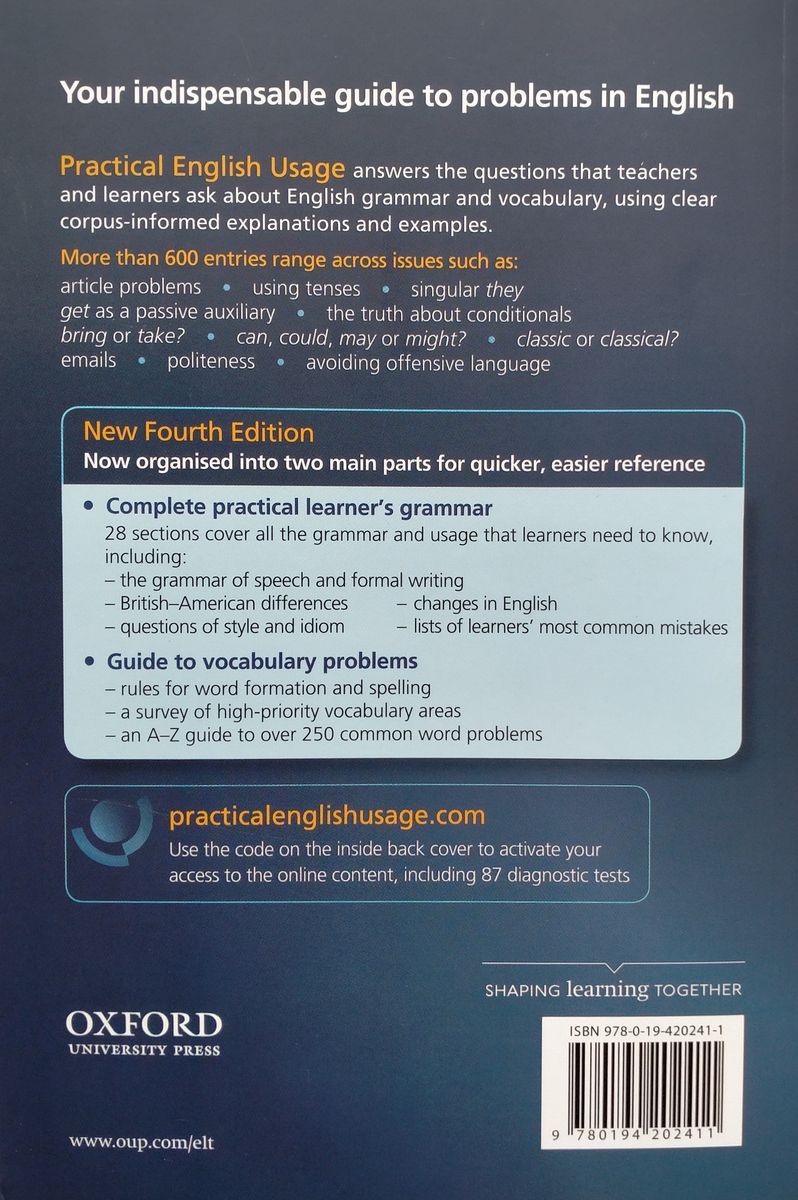 Practical English Usage Fourth edition Paperback