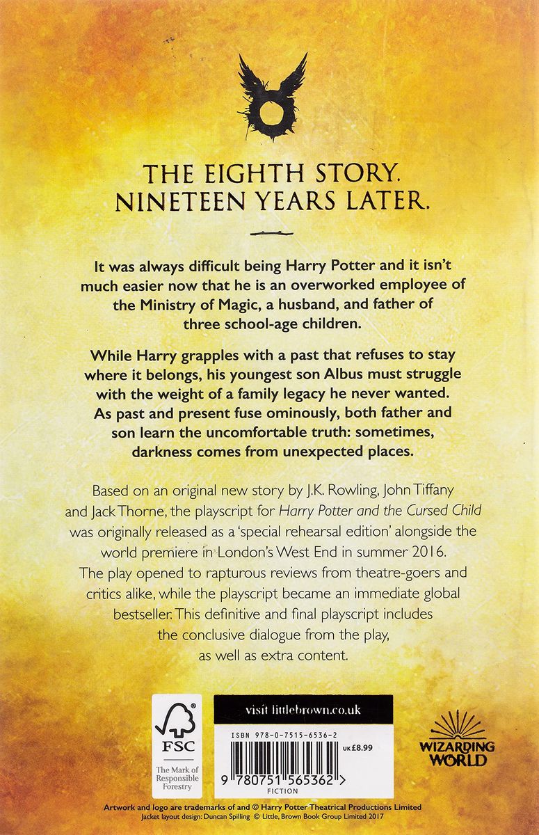 Harry Potter and the Cursed Child Parts One and Two Playscript