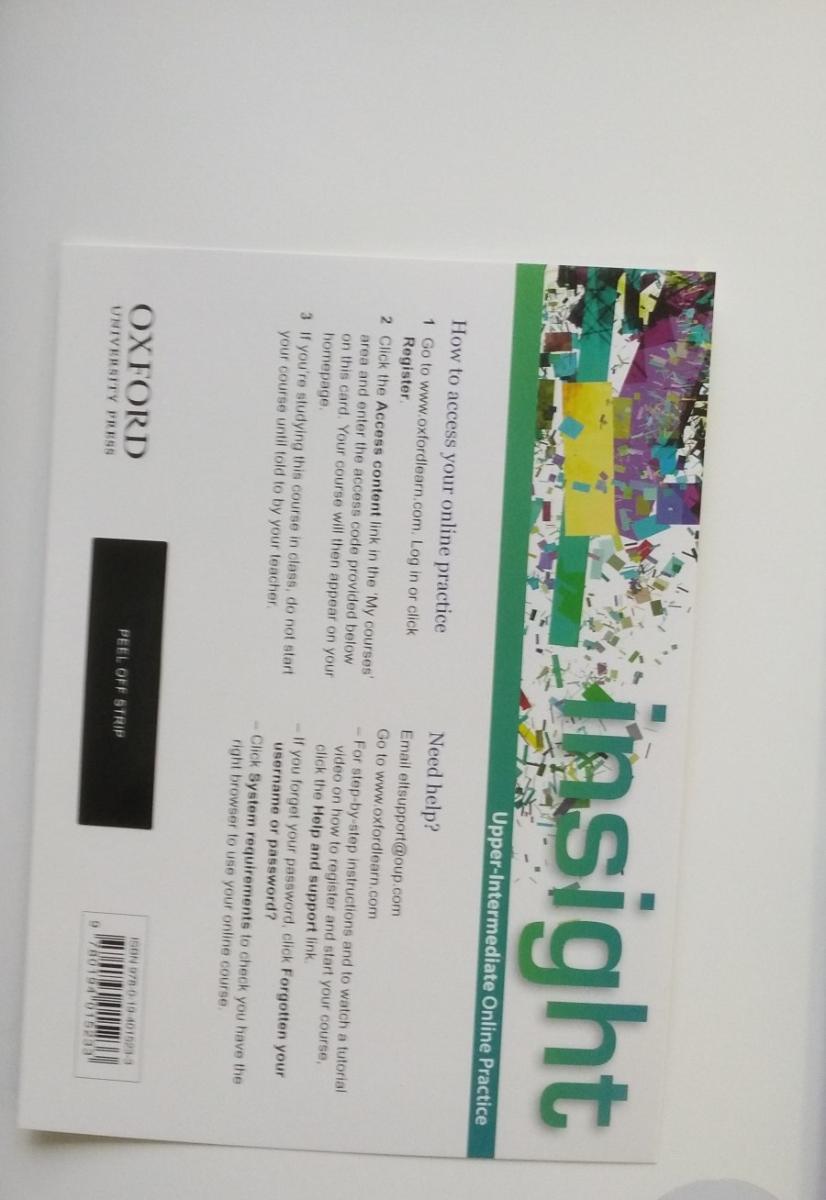 insight Upper-Intermediate  Workbook with Online Practice
