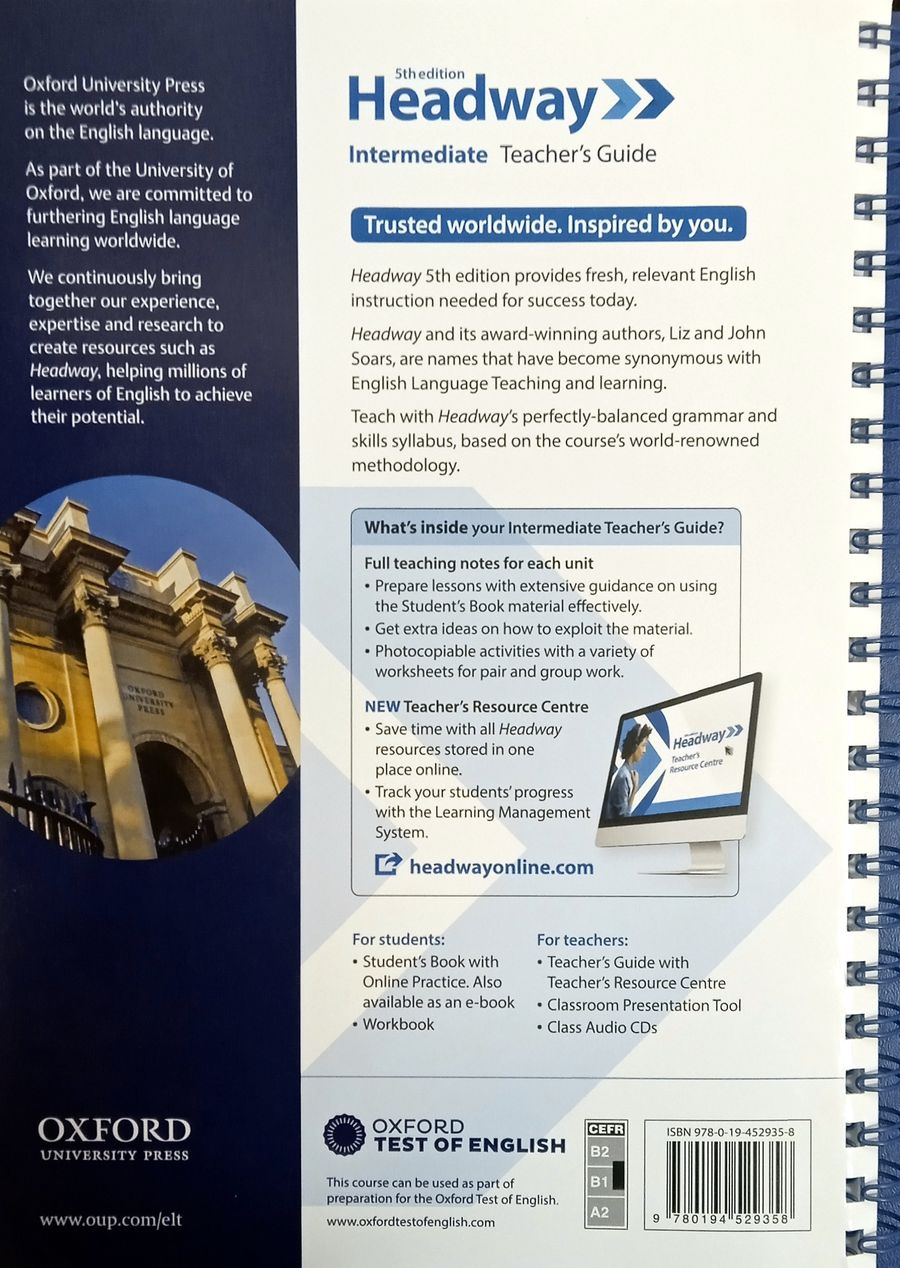 Headway (5th edition) Intermediate Teacher's Guide with Teacher's Resource Center