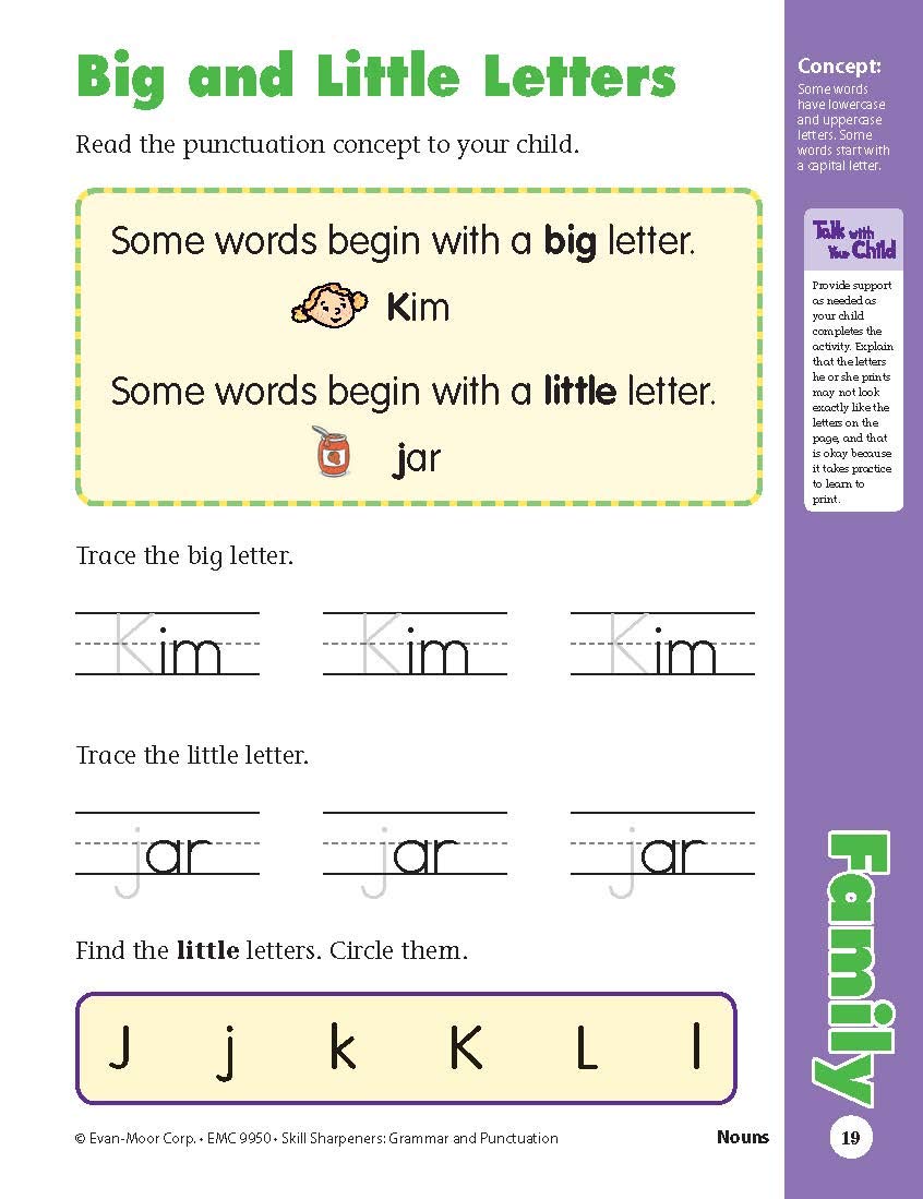 Skill Sharpeners Grammar and Punctuation Grade K