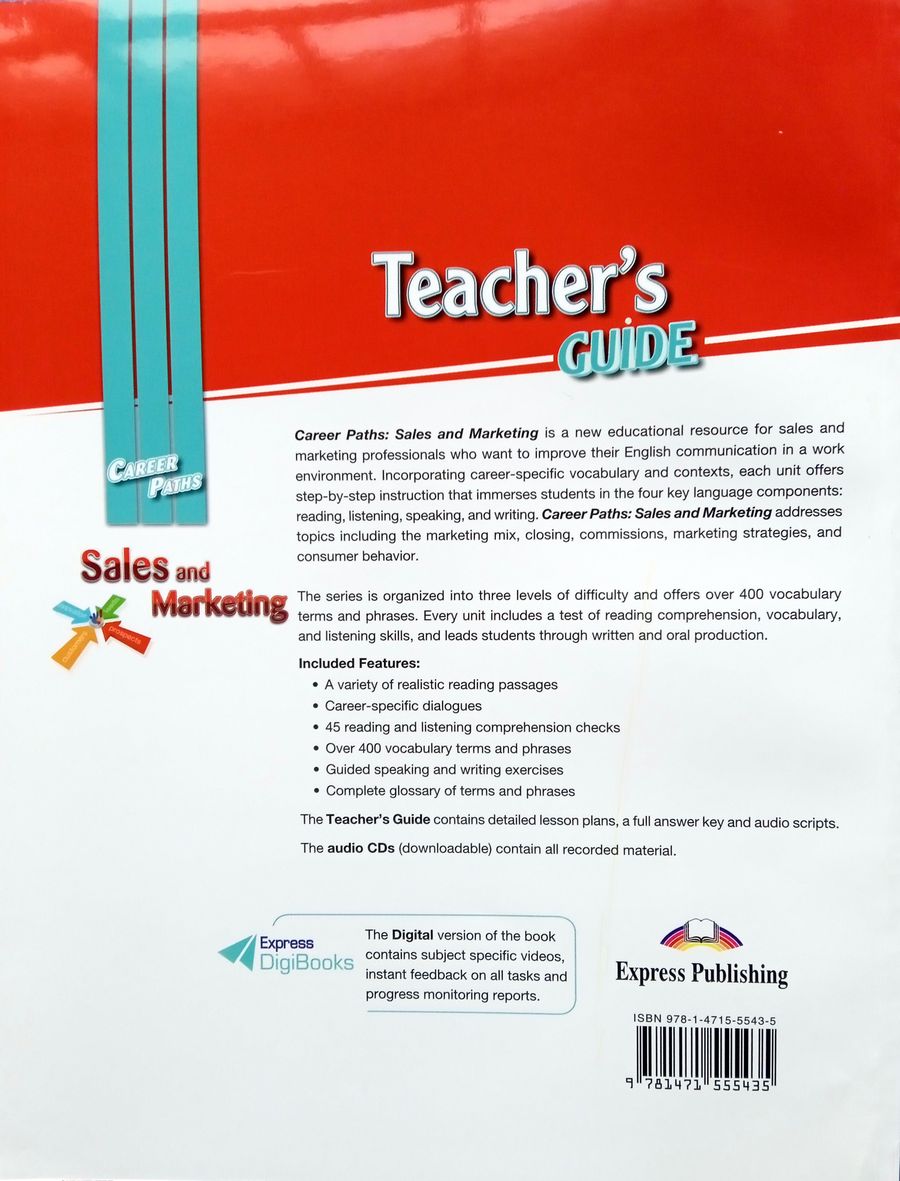 Career Paths Sales and Marketing Teacher's Guide, Student's Book with Digibook and Online Audio
