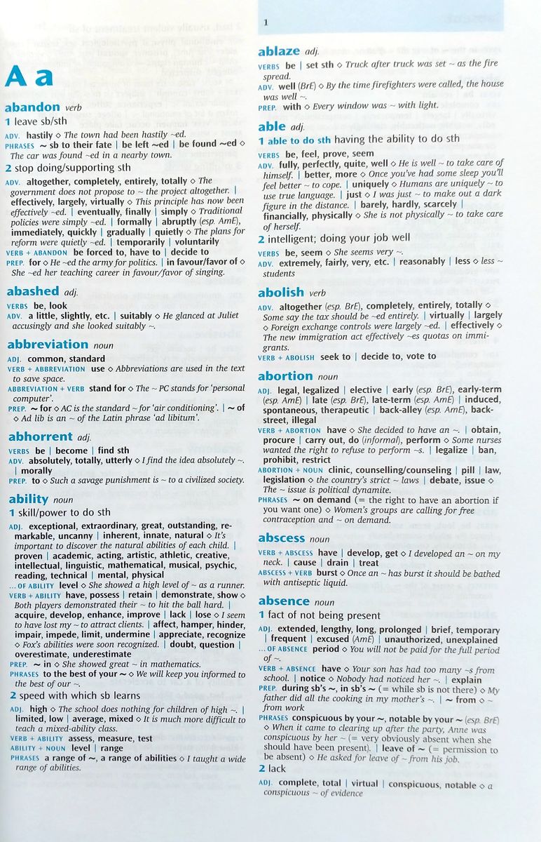 Oxford Collocations Dictionary for Students of English 2nd edition