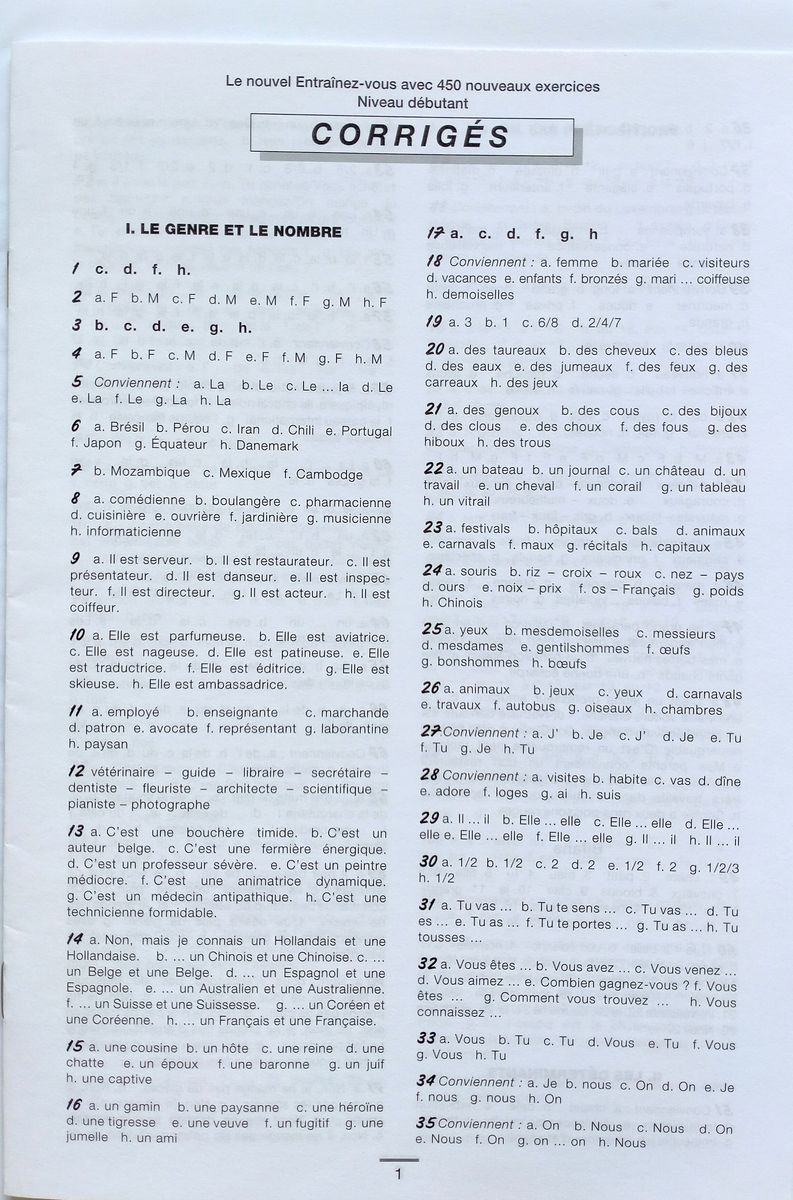 450 Grammaire Debutant Nouveaux Exercices