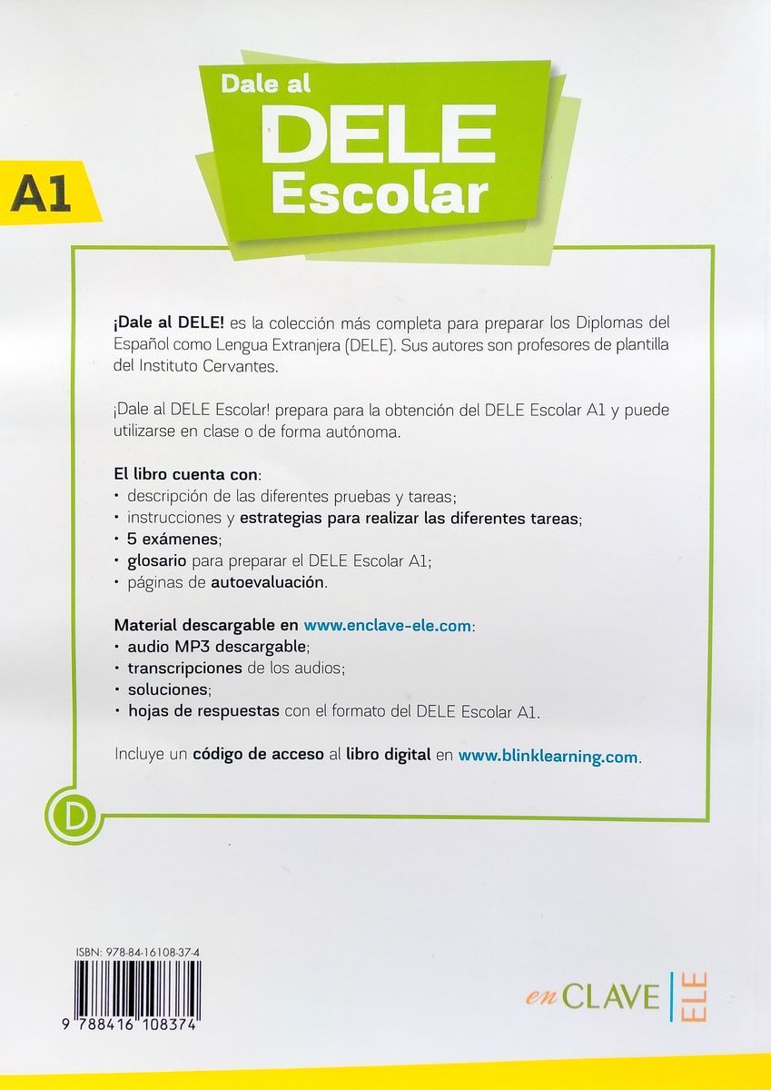 Dale al DELE Escolar A1+ Audio descargable