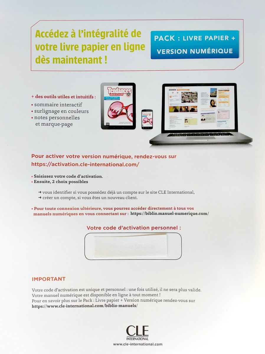 Tendances A1 Livre de l'eleve + Version numerique