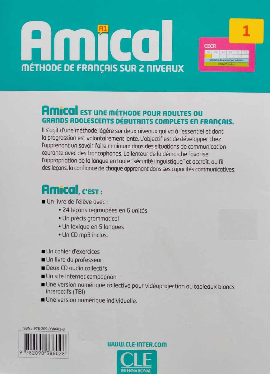 Amical 1 A1 Livre l'eleve + CD audio