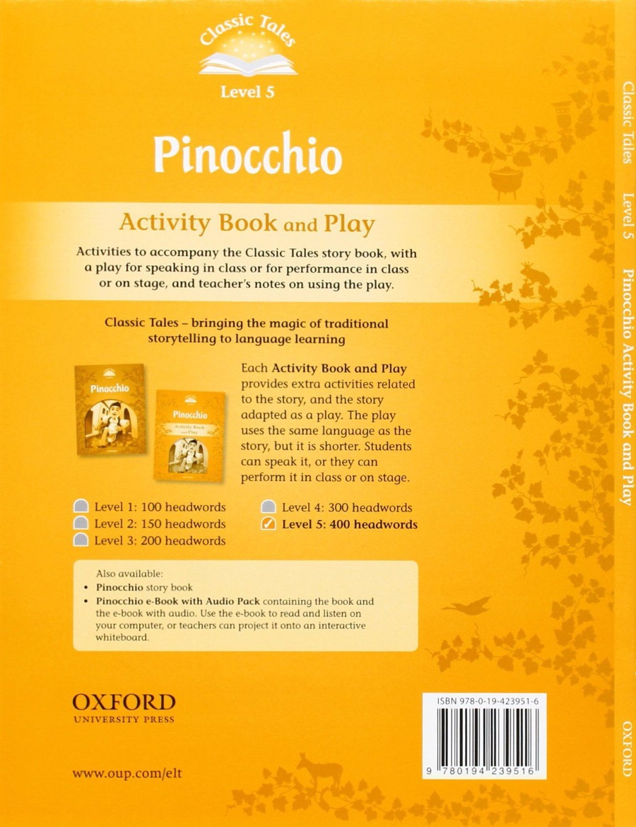 Classic Tales Level 5 Pinocchio Activity Book and Play