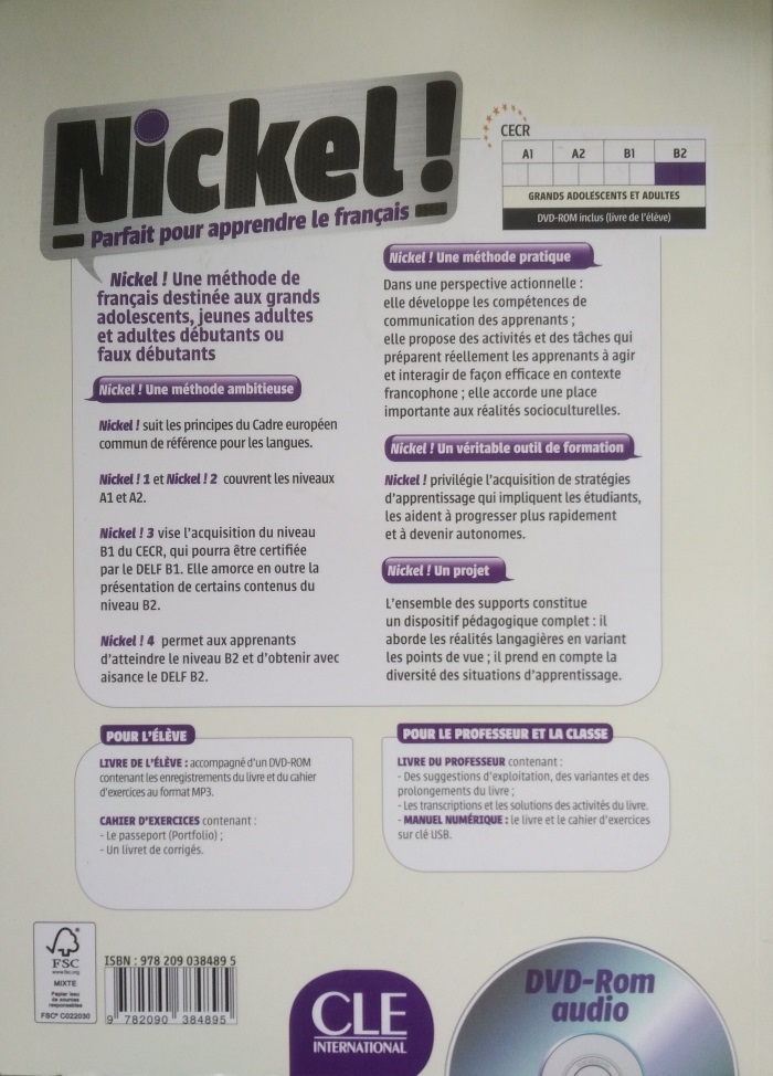 Nickel! 4 Livre de l'eleve + DVD-ROM
