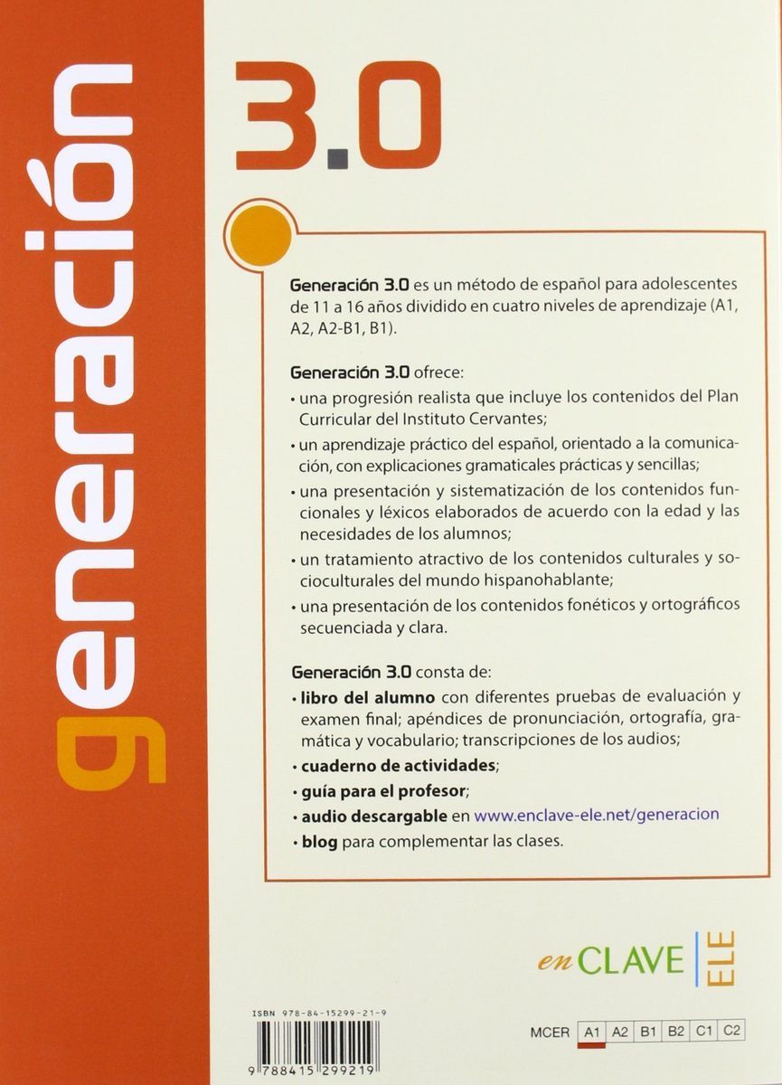 Generacion 3.0 A1 Cuaderno de Actividades + Audio Descargable