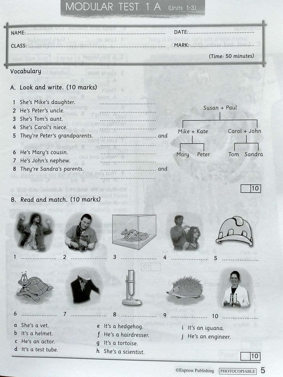Welcome Plus 5 Test Booklet