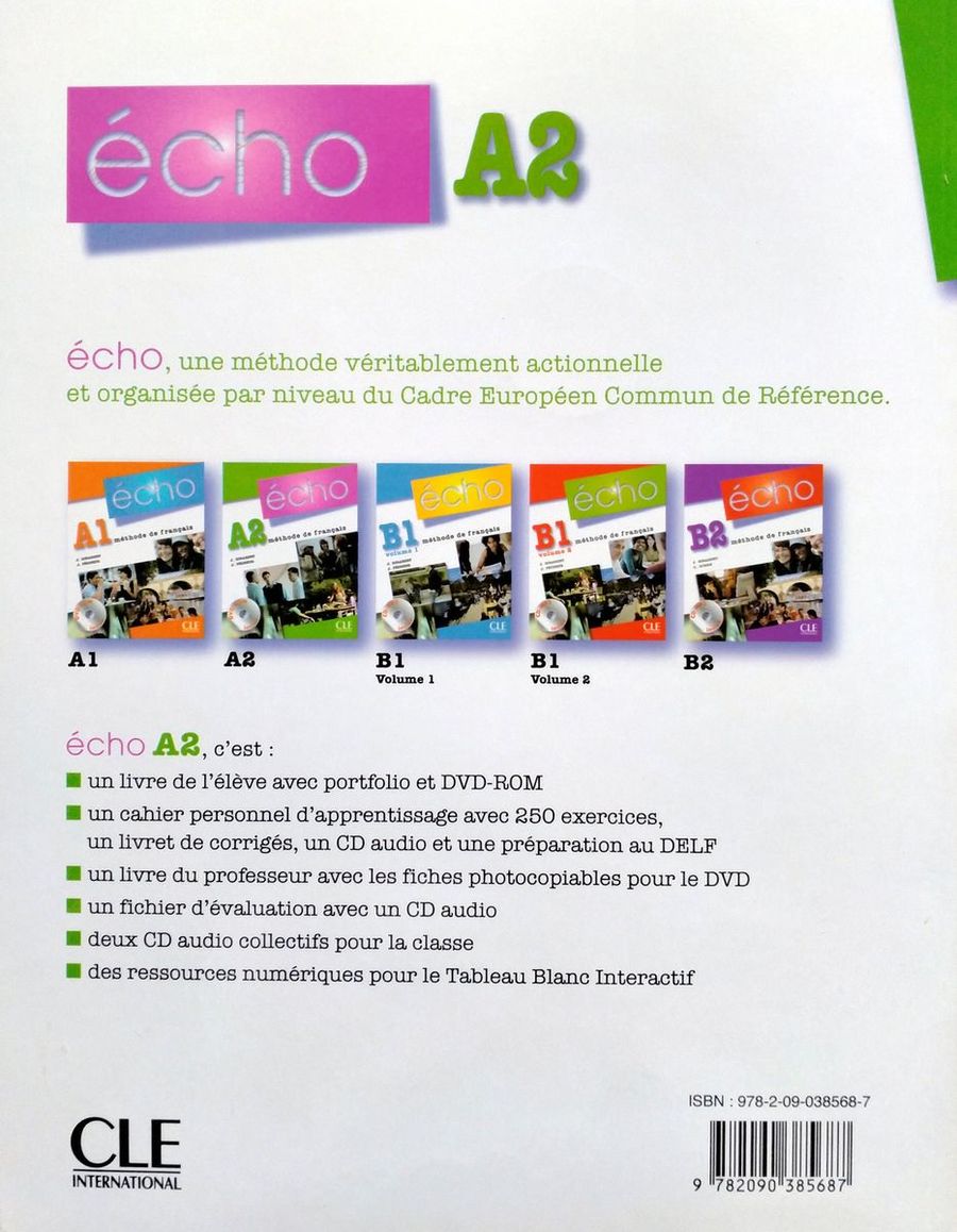 Echo Novelle edition A2 Cahier d'exercices + CD audio