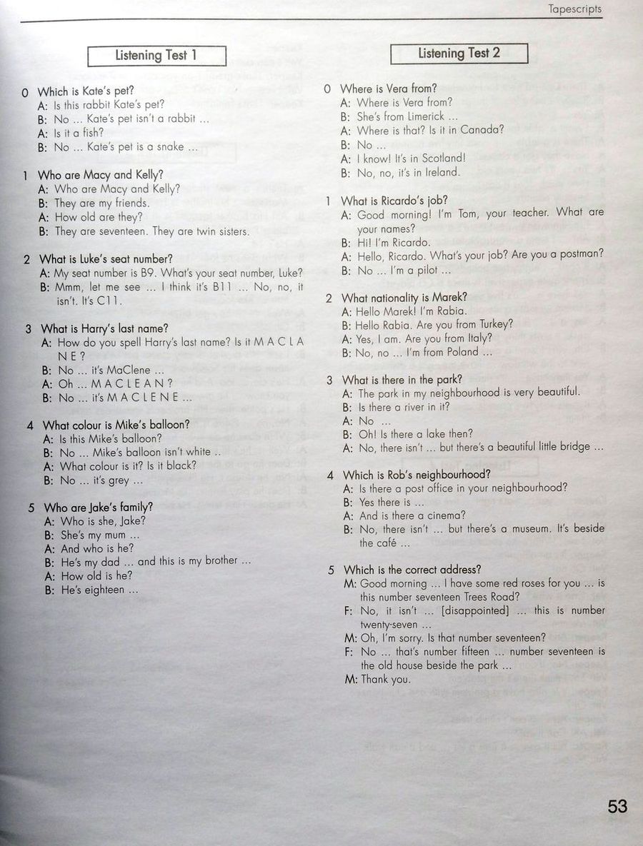 Click On  Starter Test Booklet