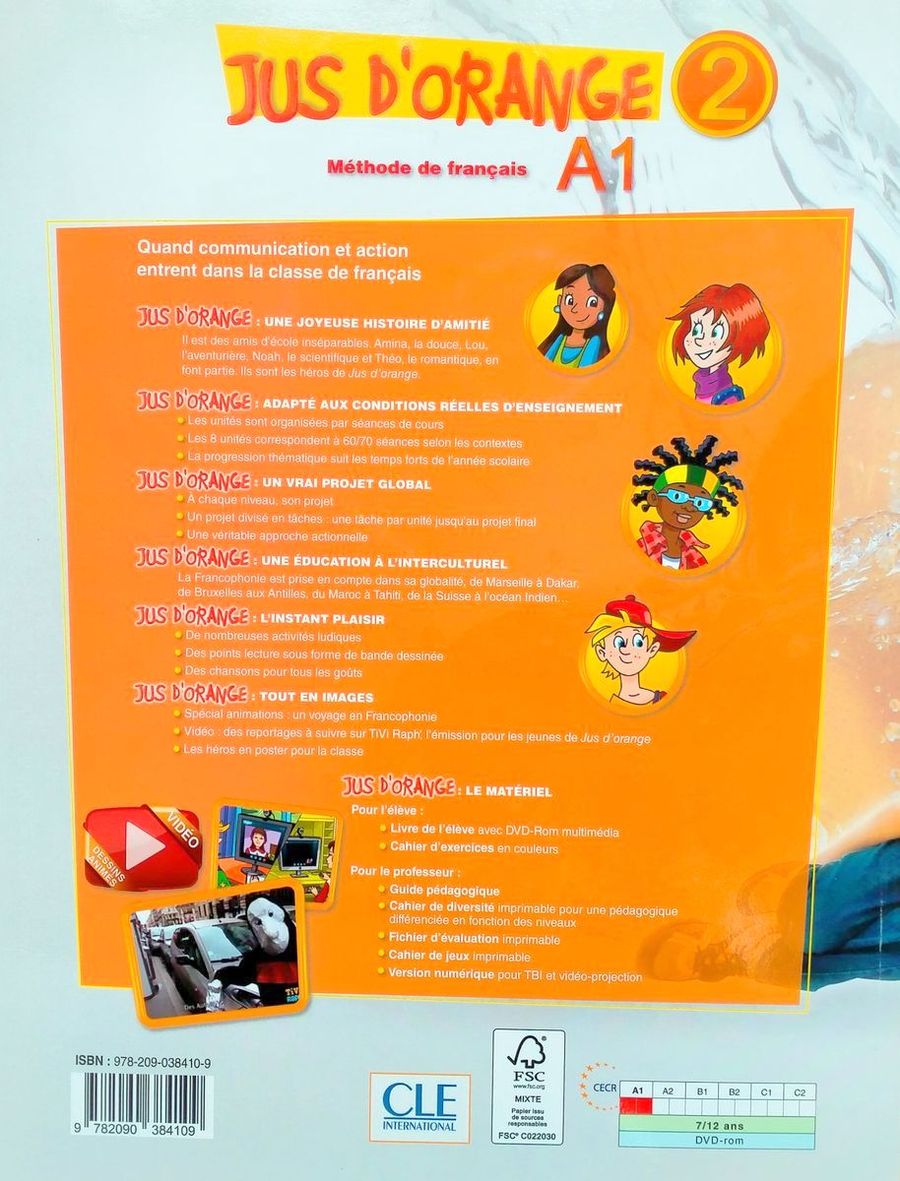 Jus d'orange 2 A1 Livre de l'eleve + DVD-ROM