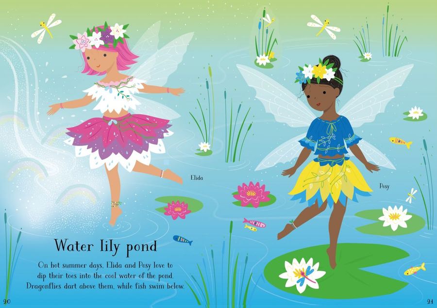 Usborne Little Sticker Dolly Dressing Summertime Fairies