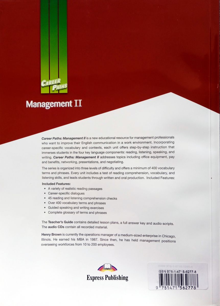 Career Paths Management 2 Teacher's Guide, Student's Book with Digibook and Online Audio