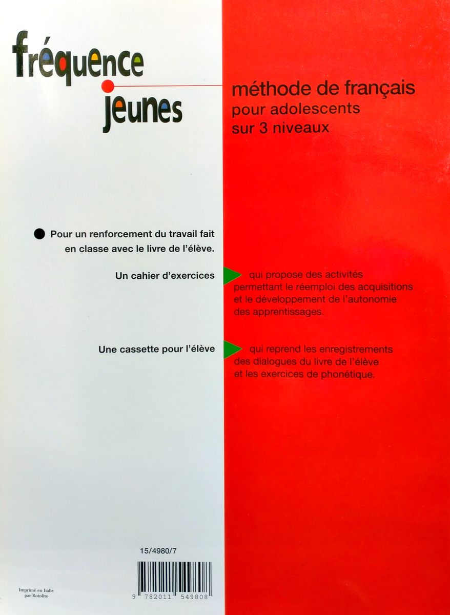Frequence Jeunes 3 cahier