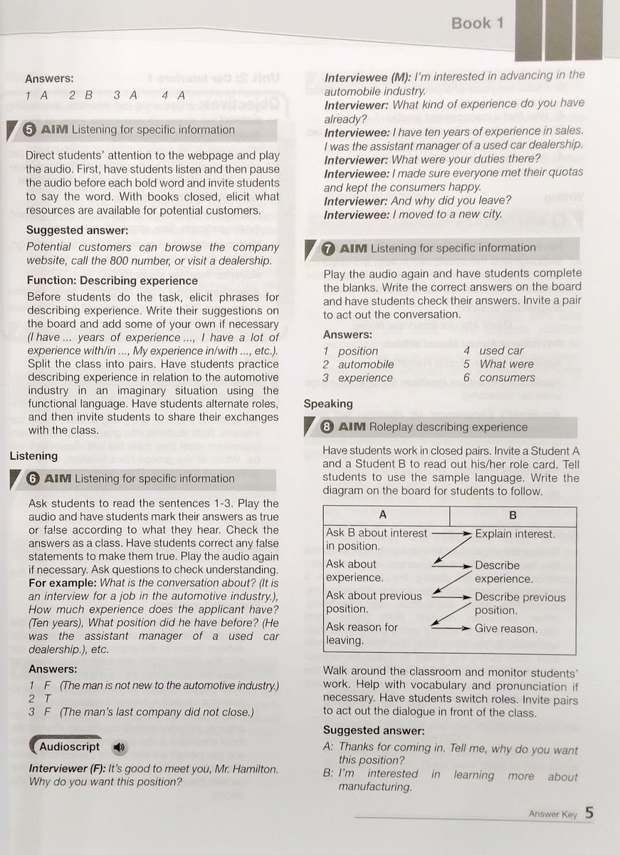 Career Paths Automotive Industry Teacher's Guide