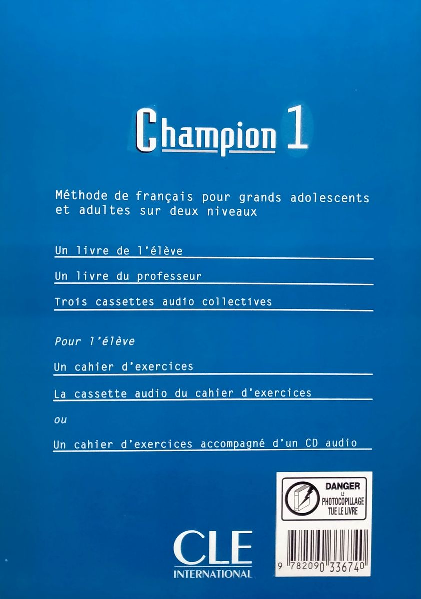 Champion 1 nouvelle edition Livre du professeur