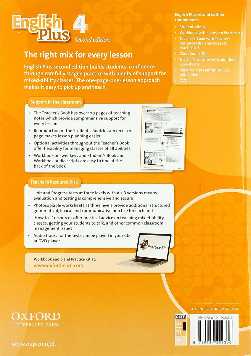 English Plus (2nd Edition) 4 Teacher's Book with Teacher's Resource Disk and Practice Kit