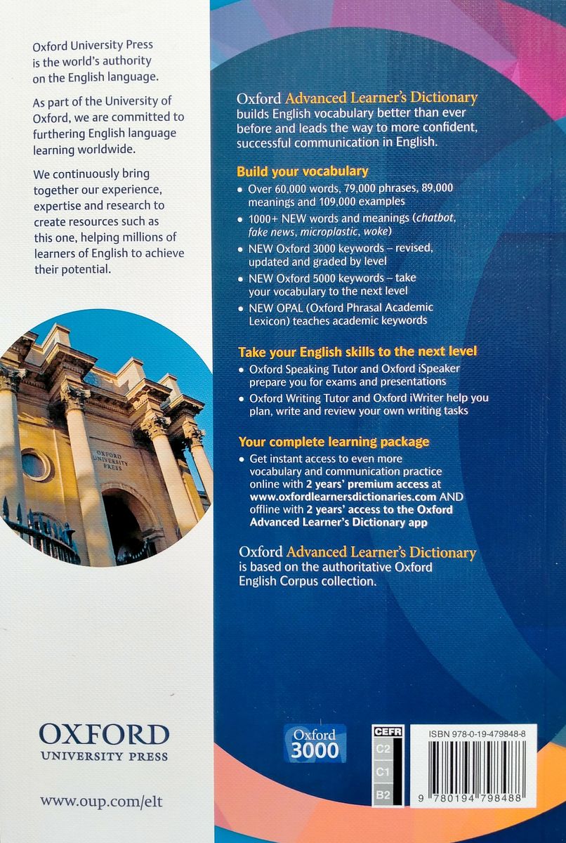 Oxford Advanced Learner's Dictionary Paperback (with 1 year's access to both premium online and app)