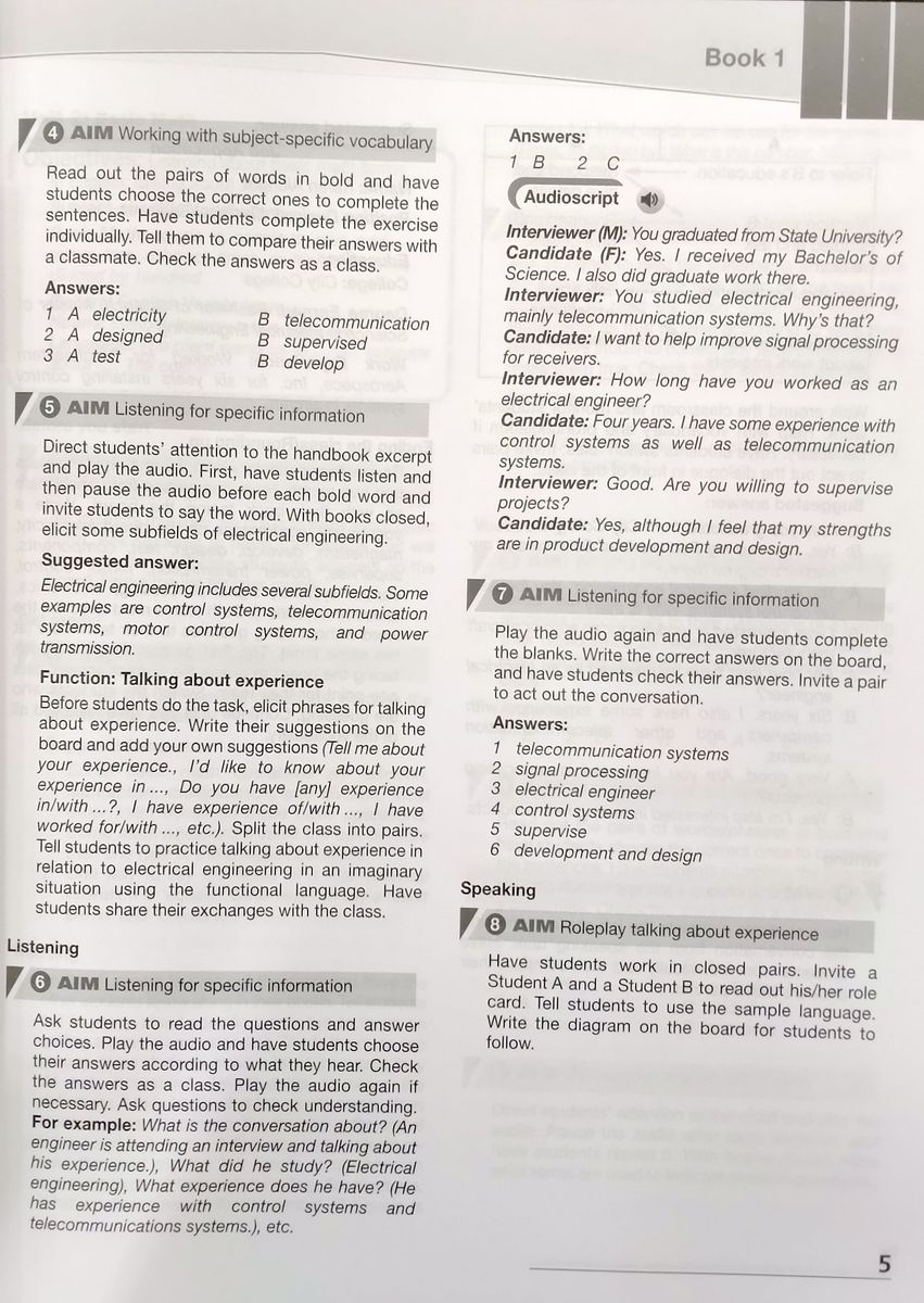 Career Paths Electrical Engineering Teacher's Guide