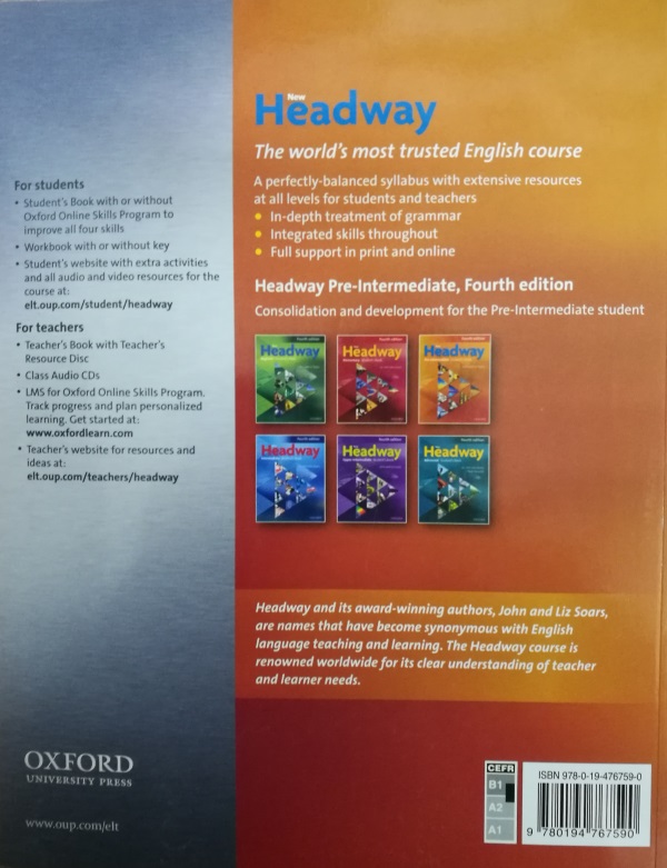 New Headway (4th edition)  Pre-Intermediate Student's Book with Oxford Online Skills