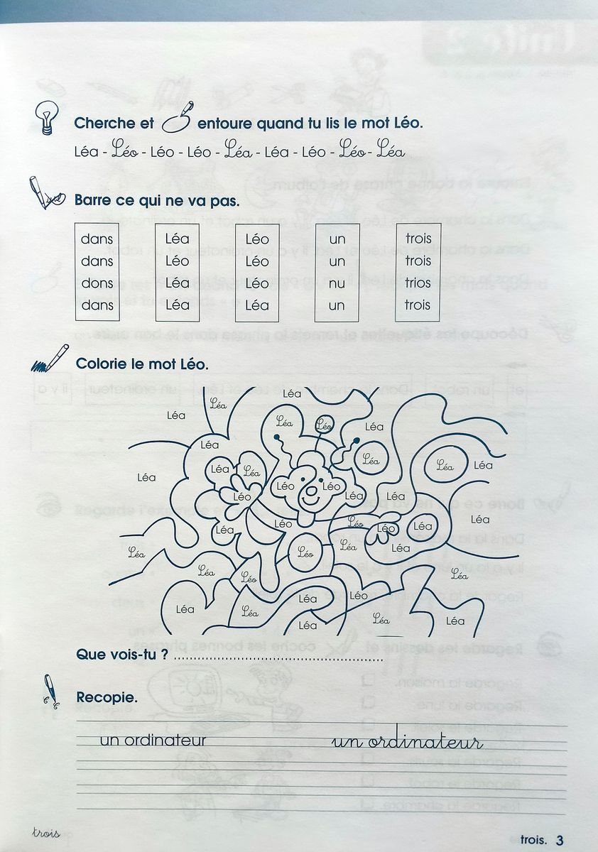 Lili, la petite grenouille 1 Cahier d'ecriture