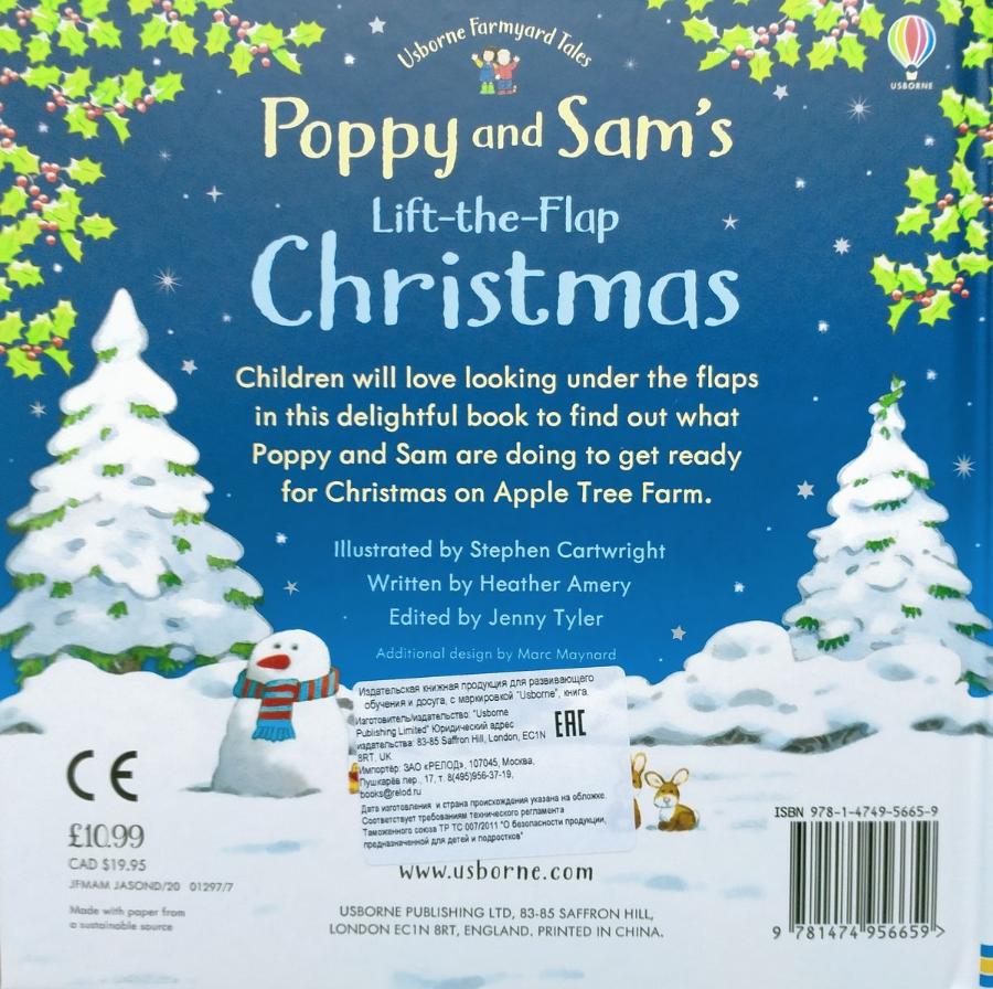 Usborne Farmyard Tales Poppy and Sam's Lift-the-Flap Christmas