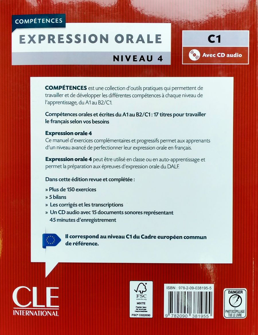 Expression orale 4 С1 Livre + CD audio
