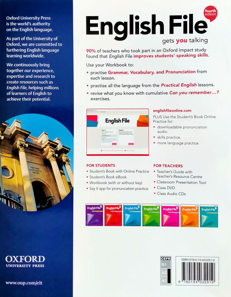 English file Intermediate 4th Edition.