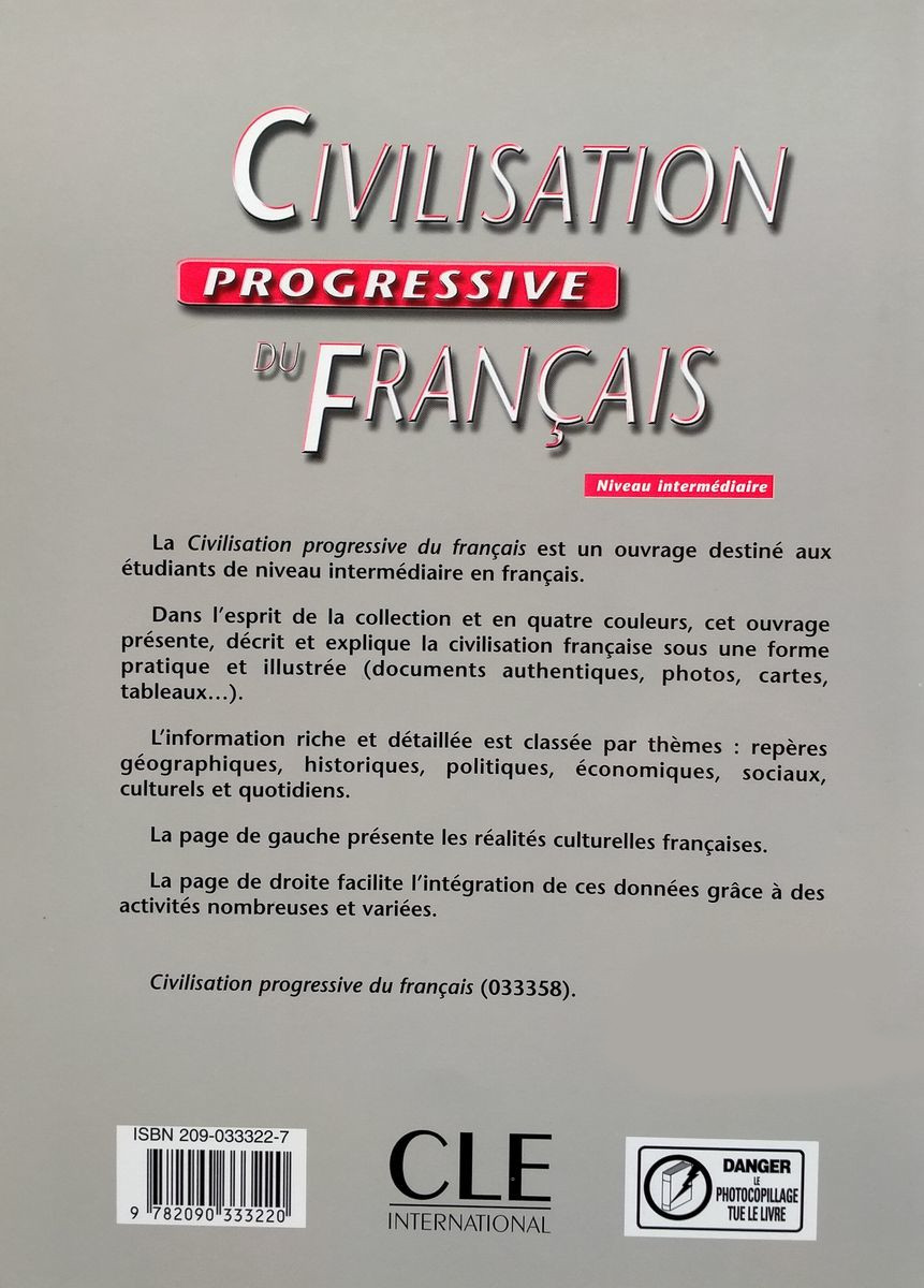 Civilisation Progressive du Francais Intermediaire Corriges (ответы)