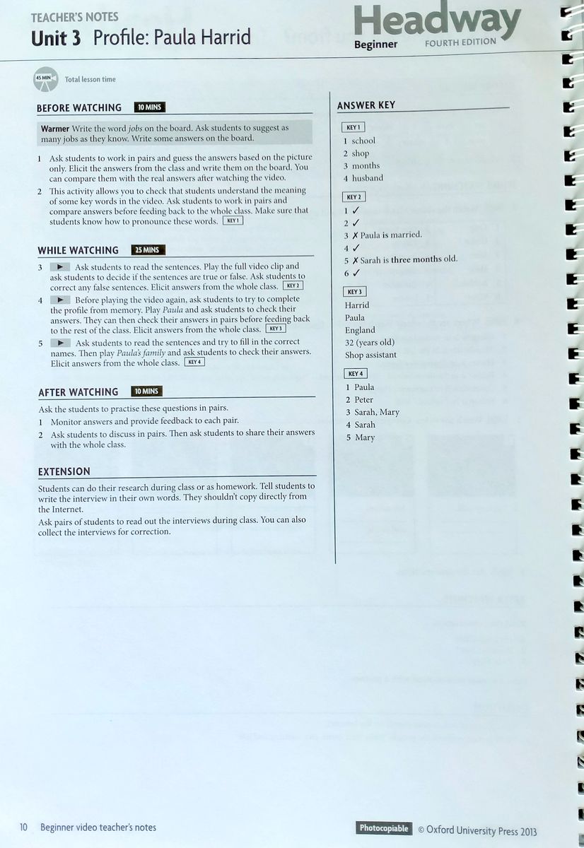 New Headway (4th edition)  Beginner to Intermediate DVD and Worksheets Pack