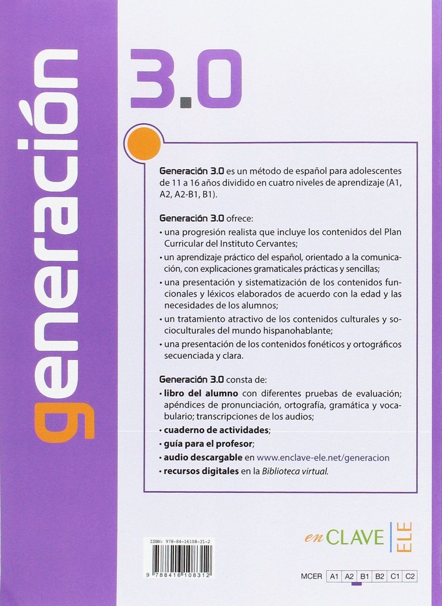 Generacion 3.0 A2-B1 Cuaderno de Actividades + Audio Descargable