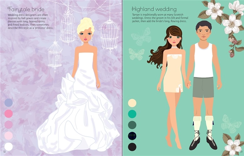 Sticker Dolly Dressing Fashion Designer Wedding Collection