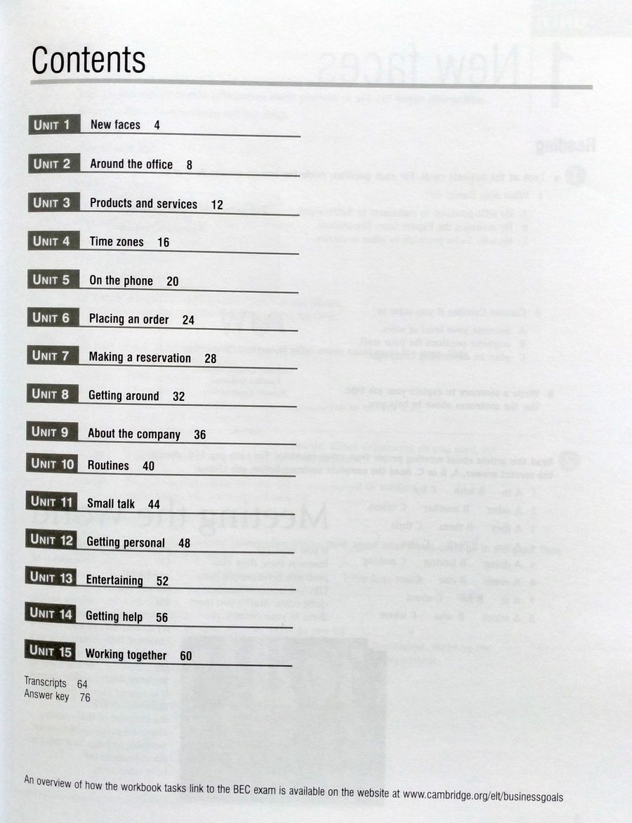 Business Goals 1 Workbook and Audio CD