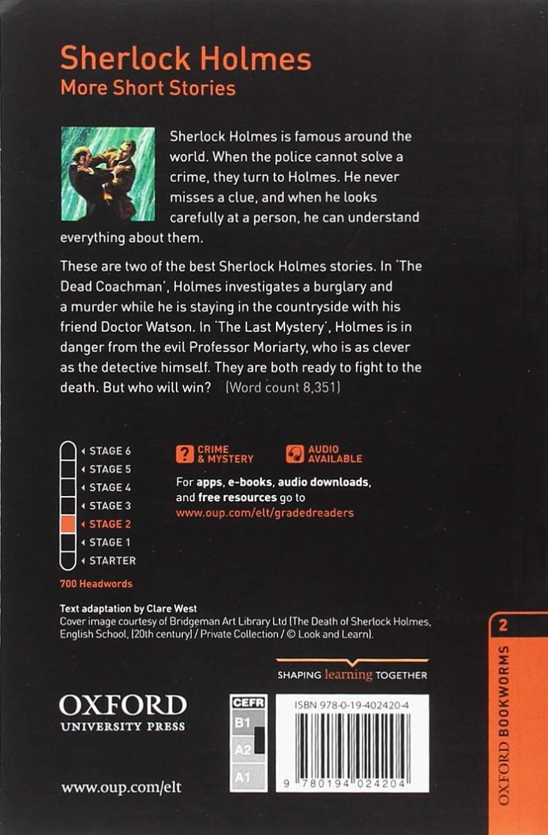 Oxford Bookworms Library 2 Sherlock Holmes More Short Stories with Audio Download (access card inside)