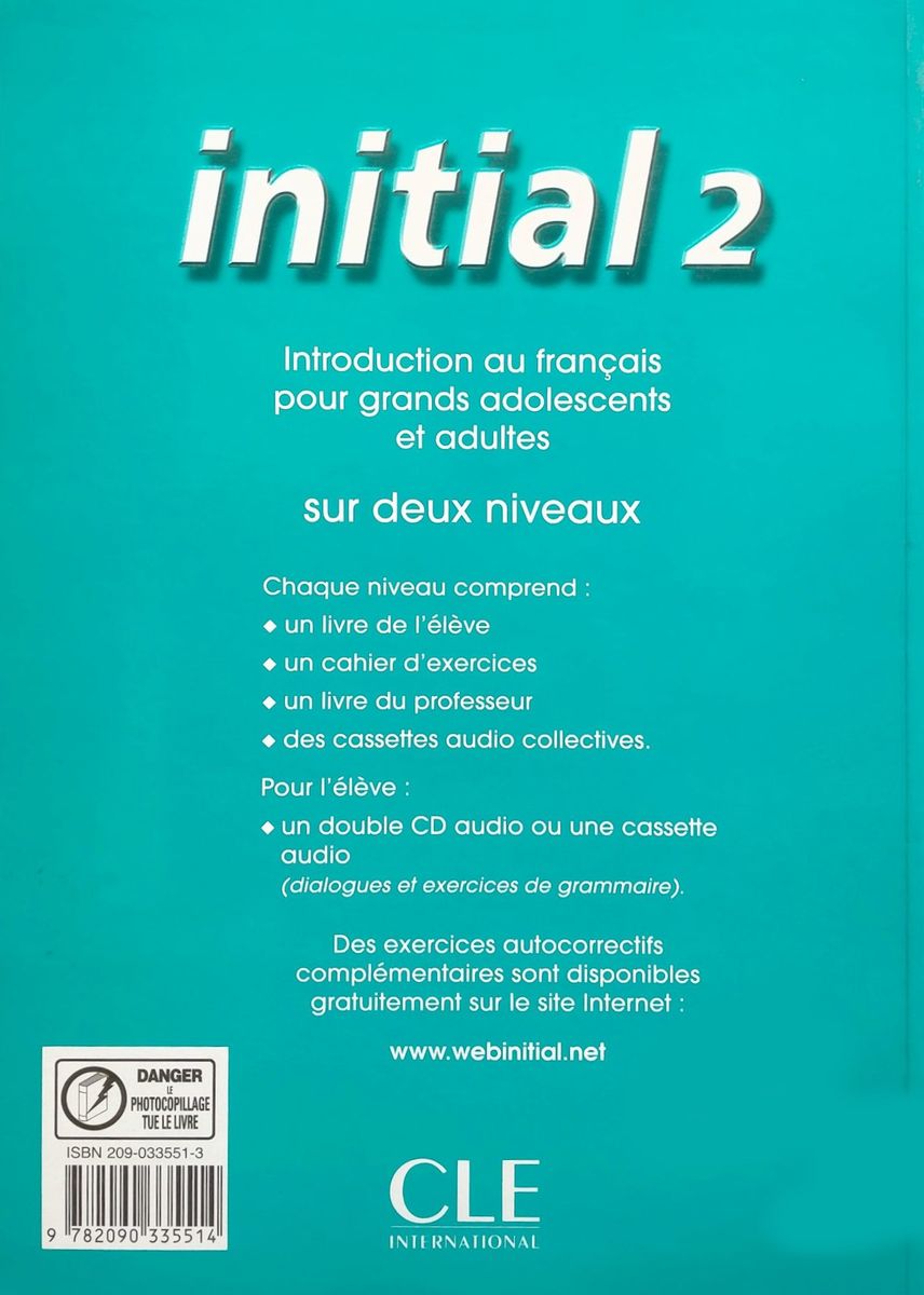 Initial 2 Cahier
