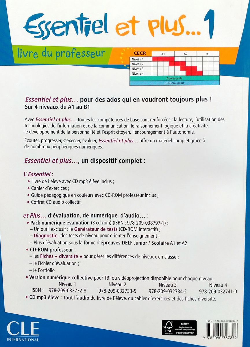 Essentiel et plus 1 Guide pedagogique + CD