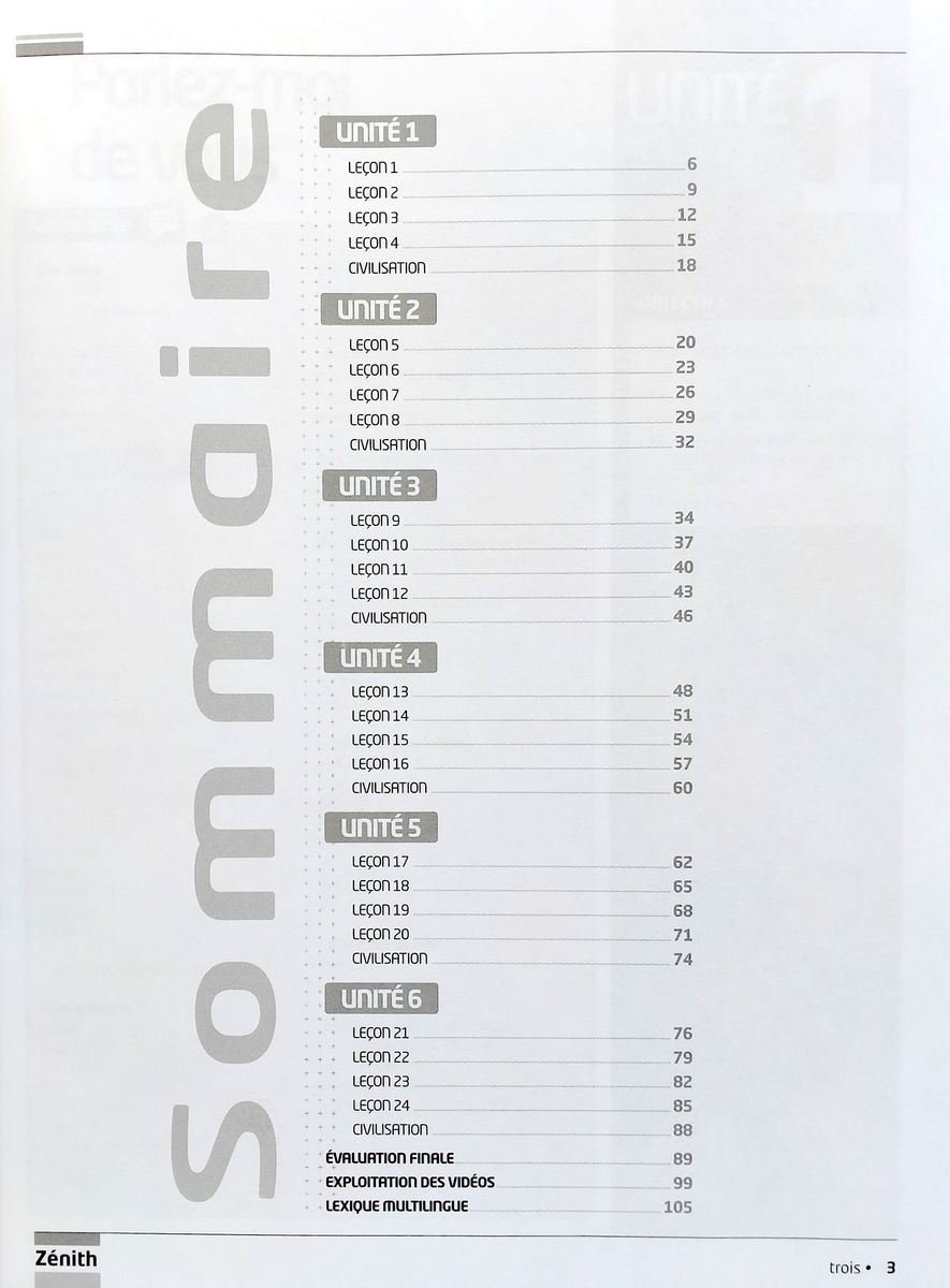 Zenith 2 Cahier d'exercices