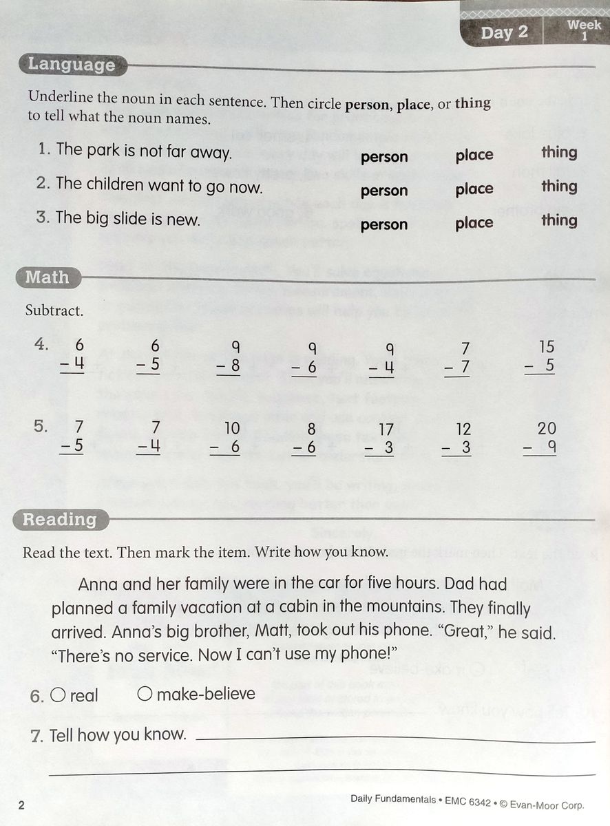 Daily Fundamentals Grade 2 Student Workbook